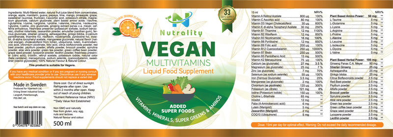 Nutrality Veganes flüssiges Multivitaminpräparat